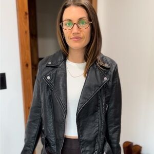 Victoria's Secret Black Leather Outerwear